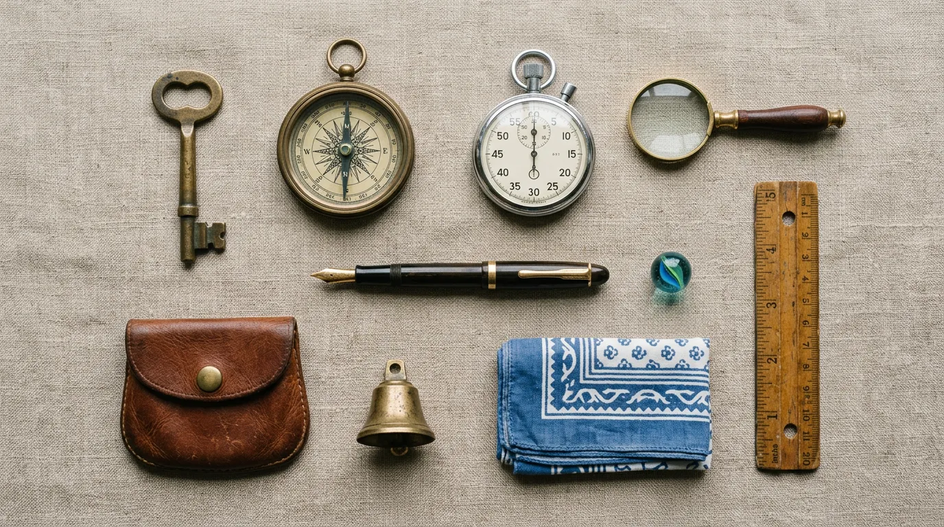 Ten AI notetakers compared — flat-lay of distinct objects representing each tool